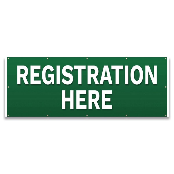 Registration Here Banner Concession Stand Food Truck Single Sided